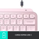 Combo Mouse + Teclado Logitech MX Anywhere 3s- RoseLAT / MX Keys Mini- Rose LAT - Imagen 4