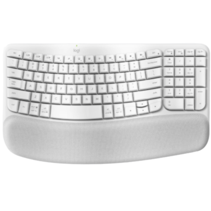 Teclado Ergonómico Logitech Wave Keys - Blanco