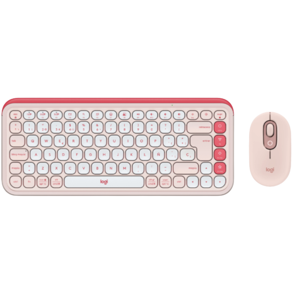 Pop icon pink Teclado Logitech + Mouse Pop Icon Bluetooth Wireless Pink - Imagen 1