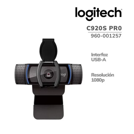 Web Cam Logitech C920S Pro Full Hd Black USB