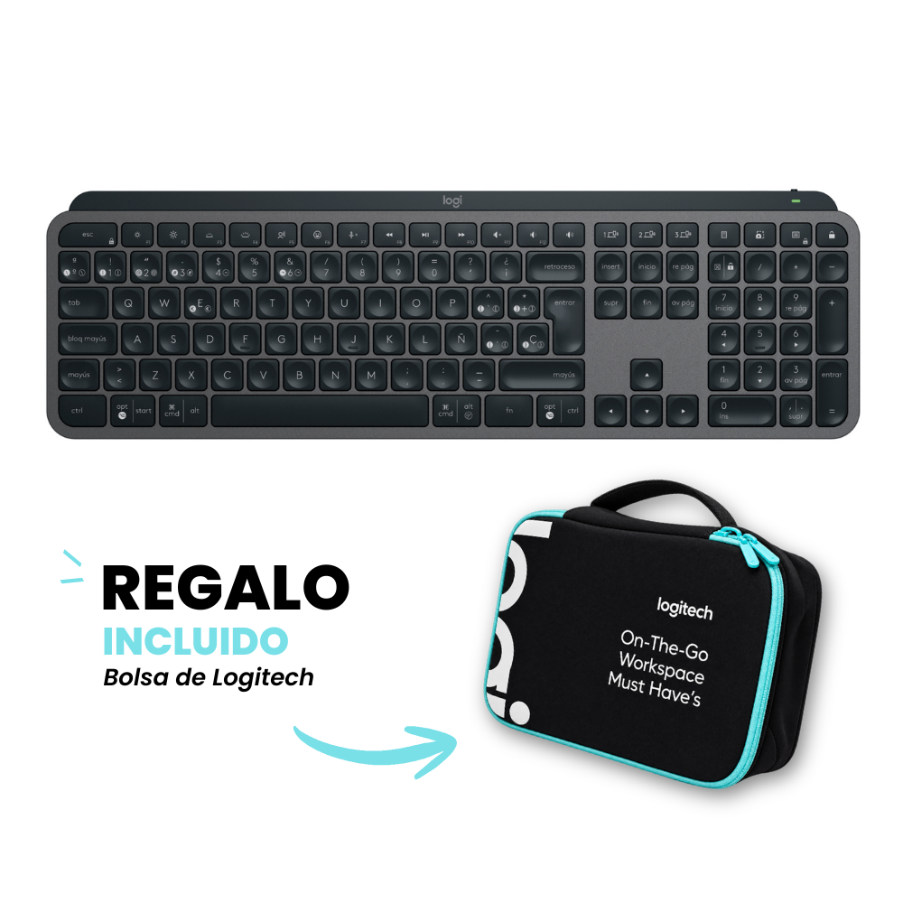 MX KEYS S (2) Teclado Logitech Mx keys S inalambrico iluminado bluetooth - Imagen 1