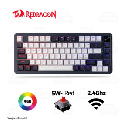 Teclado Gamer Redragon Ucal Pro Rgb Wireless Sp K673Wb WhiteBlack