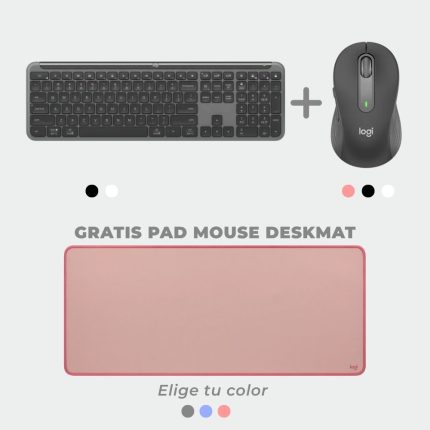 Combo Logitech Signature Teclado Slim K950 Negro + Mouse M650 Negro Wireless BT
