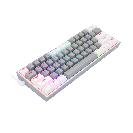 TECLADO REDRAGON FIZZ PRO K616 GRISS BLANCO