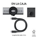 Combo Mouse + Teclado + Webcam MX Anywhere 3s- Graphite / MX Keys Mini- Graphite LAT / MX Brio - Negro - Imagen 13