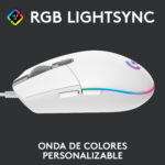 Mouse Gamer Logitech G203 LIGHTSYNC RGB White - Imagen 2