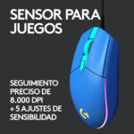 Mouse Gamer Logitech G203 LIGHTSYNC RGB Blue - Imagen 3
