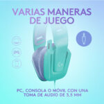 Auriculares Gamer Logitech G335 Mint - Imagen 2