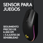 Mouse Gamer Logitech G203 LIGHTSYNC RGB Black - Imagen 3