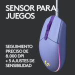 Mouse Gamer Logitech G203 LIGHTSYNC RGB Lila - Imagen 3
