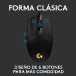 Mouse Gamer Logitech G203 LIGHTSYNC RGB Black - Imagen 4