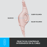 Auricular Logitech H390 Pink - Imagen 7