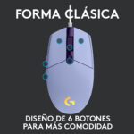 Mouse Gamer Logitech G203 LIGHTSYNC RGB Lila - Imagen 4