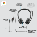 Auricular Logitech H390 Black - Imagen 4