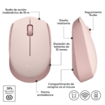 Mouse Logitech Inalambrico M170 Pink - Imagen 2