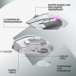Mouse Gamer Inalámbrico Logitech G502 X Plus – White - Imagen 7