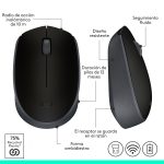Mouse Logitech Inalambrico M170 Black - Imagen 3