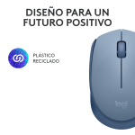 Mouse Logitech Inalambrico M170 Blue Grey - Imagen 5