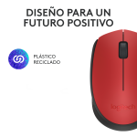 Mouse Logitech Inalambrico M170 Red - Imagen 5