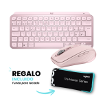 Combo Mouse + Teclado Logitech MX Anywhere 3s- RoseLAT / MX Keys Mini- Rose LAT