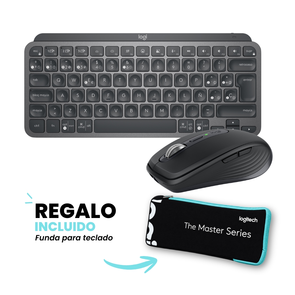 COMBO MX KEYS MINI MX ANYWHERE NEGRO Combo Mouse + Teclado Logitech MX Anywhere 3s- Negro LAT / MX Keys Mini- Negro LAT - Imagen 1