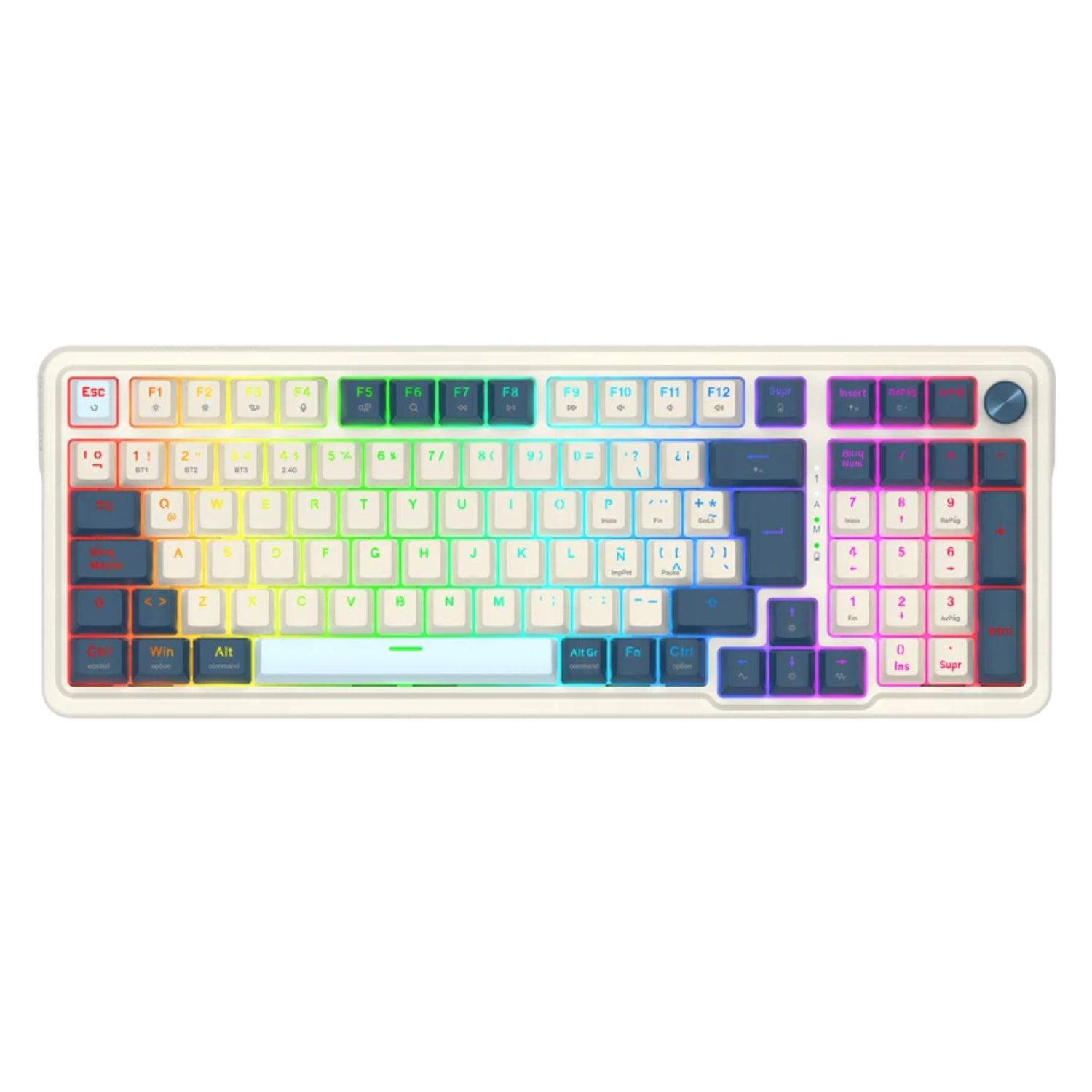 Diseno-sin-titulo-5.jpg Teclado Gamer Redragon Eisa pro K686-Rgb- Wireless White/Blue - Imagen 1