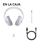 Auricular Gamer Logitech G522 White Trimodo LIGHTSYNC RGB - Imagen 9