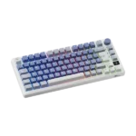 TECLADO MECANICO ROYAL KLUDGE RK-M75 INALAMBRICO 2.4 BT (SW-SILVER)-OCEAN BLUE