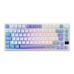 TECLADO ROYAL KLUDGE RK-M75 TARO MILK ESPAÑOL| INALAMBRICO| MECANICO| SW-KSILVER |RGB - Imagen 2