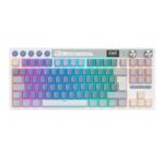 TECLADO MECANICO ROYAL KLUDGE RK-M87 INALAMBRICO 2.4 BT-OCEAN BLUE