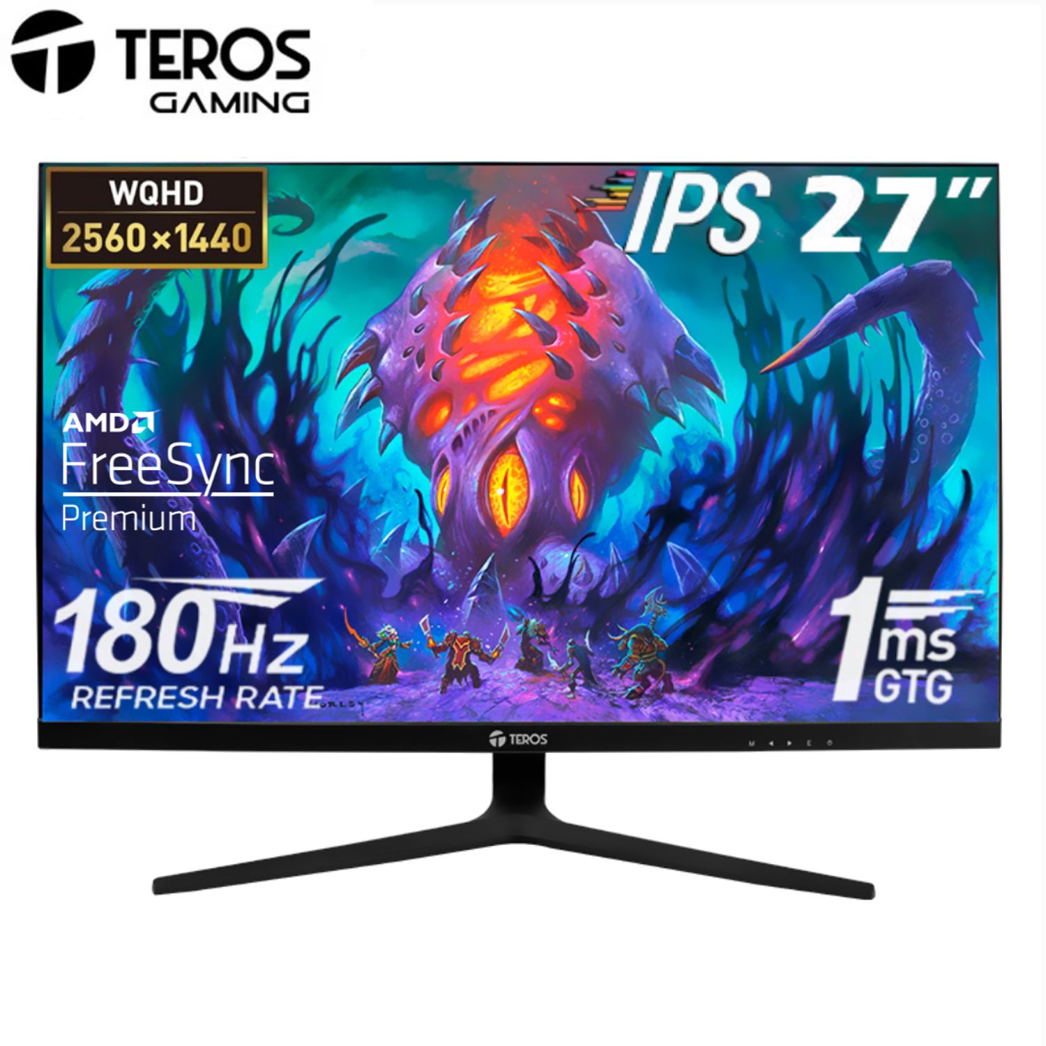 TE-2769G.jpg Monitor plano gaming TEROS TE-2769G, 27"QHD 180 Hz, 1ms, HDMI - Imagen 1