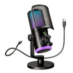 MICROFONO GAMING FIFINE AM6 AMPLIGAME / RGB / CONDENSADOR-NEGRO - Imagen 2