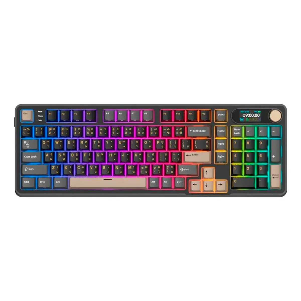 rk-s98-phantom.png TECLADO ROYAL KLUDGE RK-S98 INALÁMBRICO PHANTOM CHARTREUSE SWITCH - Imagen 1