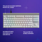 Teclado Gamer Logitech G515 TKL White Con Cable USB - Imagen 7