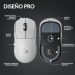 Mouse Gamer Logitech G PRO X SUPERLIGHT 2 White Inalambrico LIGHTSPEED - Imagen 3
