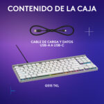 Teclado Gamer Logitech G515 TKL White Con Cable USB - Imagen 6